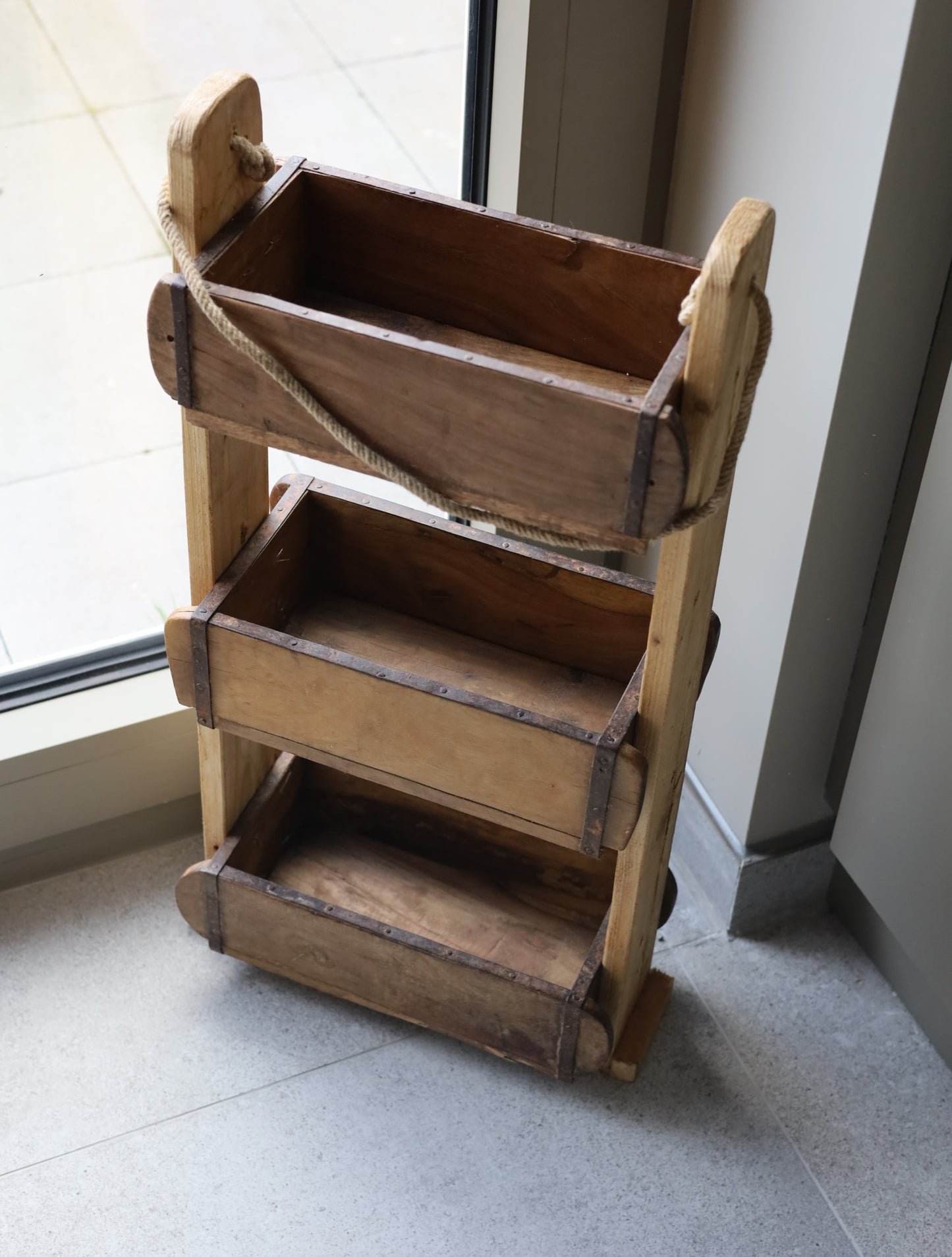 Houten kruiden rek