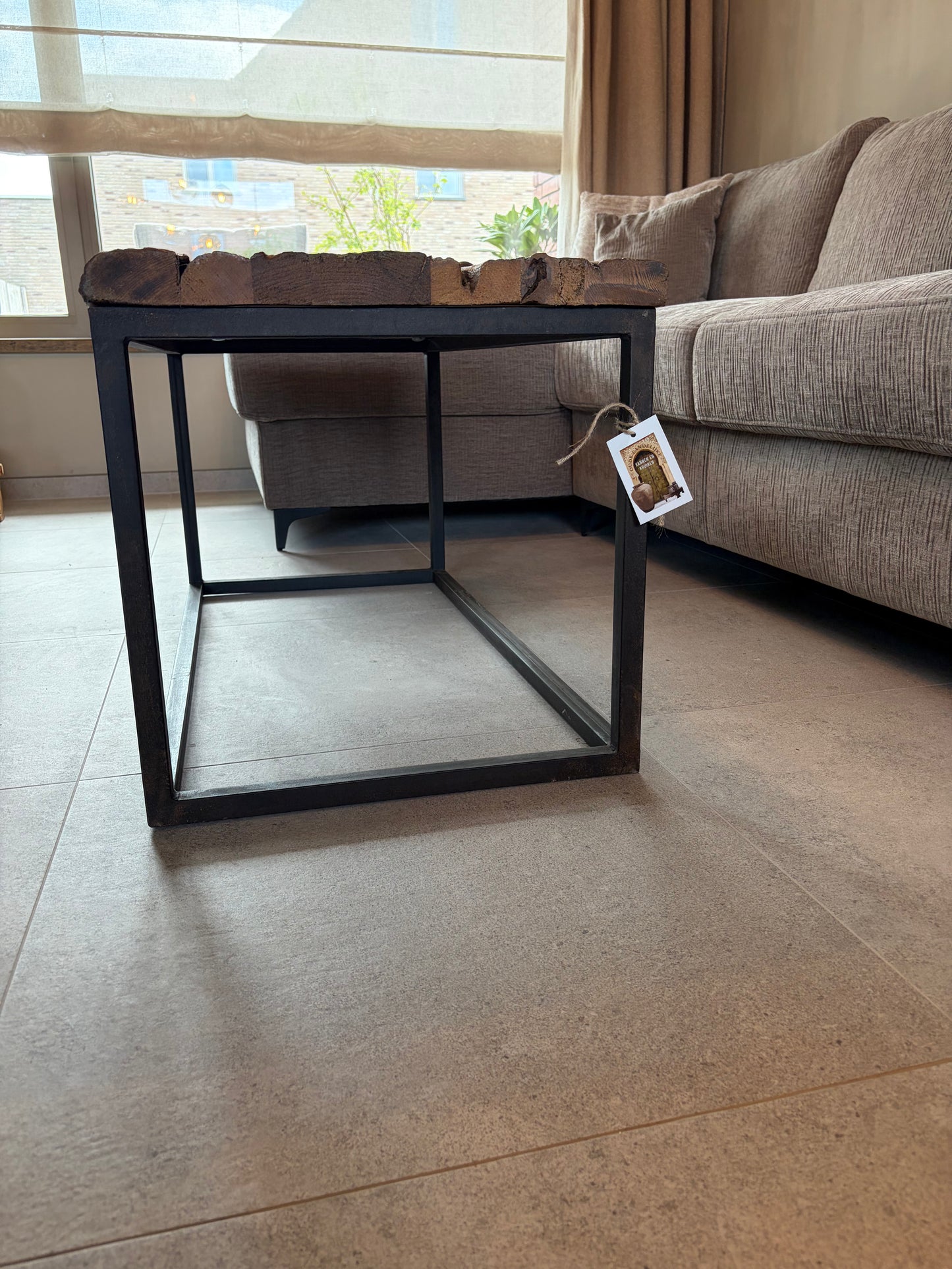 Oude houten landelijke Salontafel 100x50x50 cm