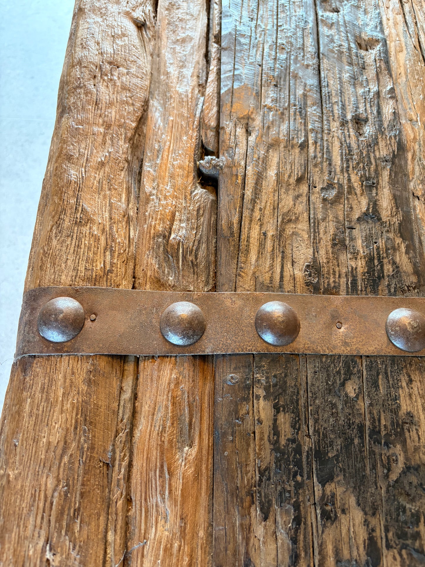 Oude houten landelijke Salontafel 100x50x50 cm