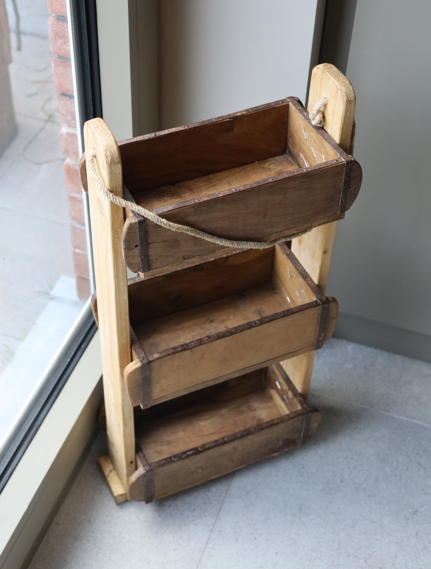 Houten kruiden rek
