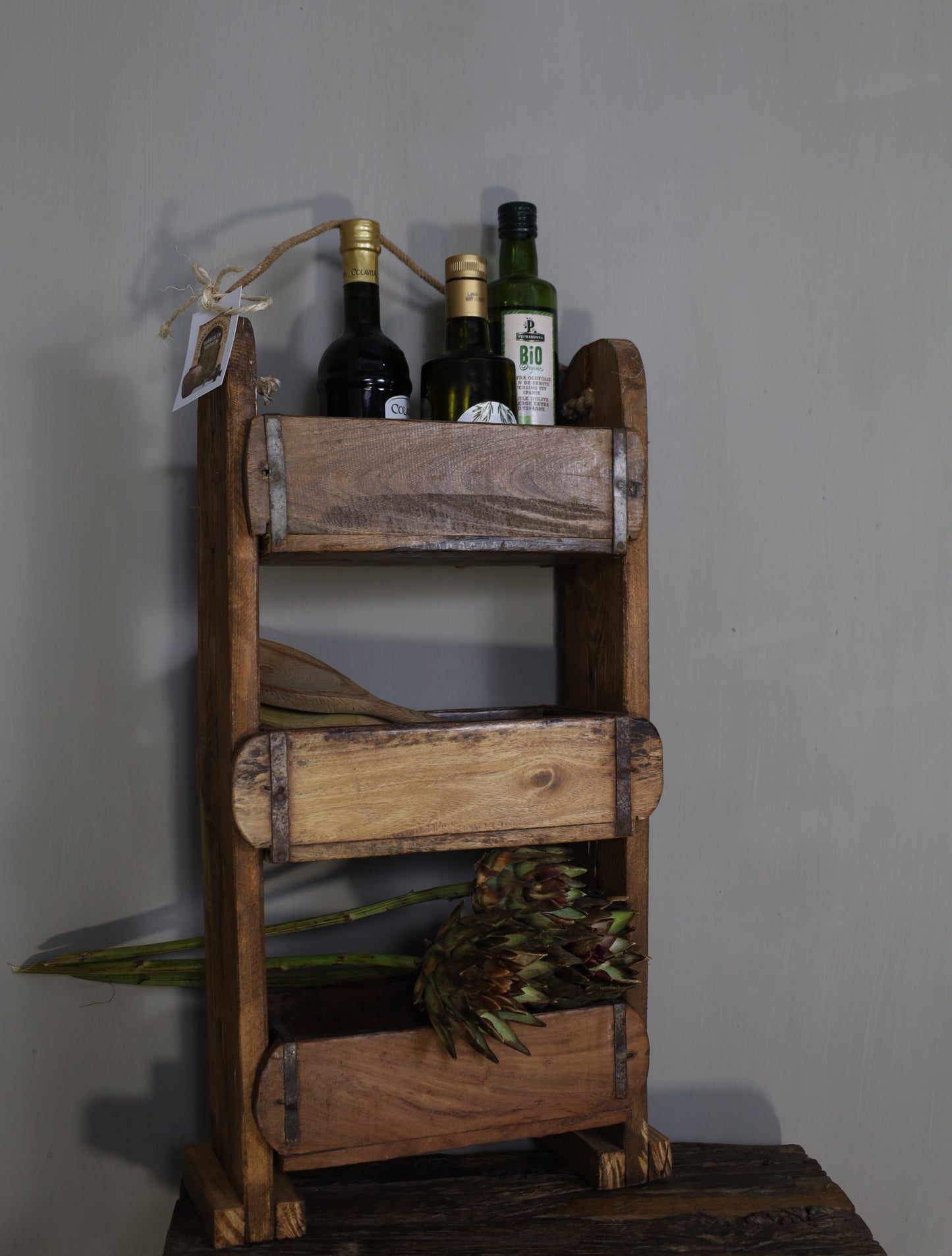 Houten kruiden rek