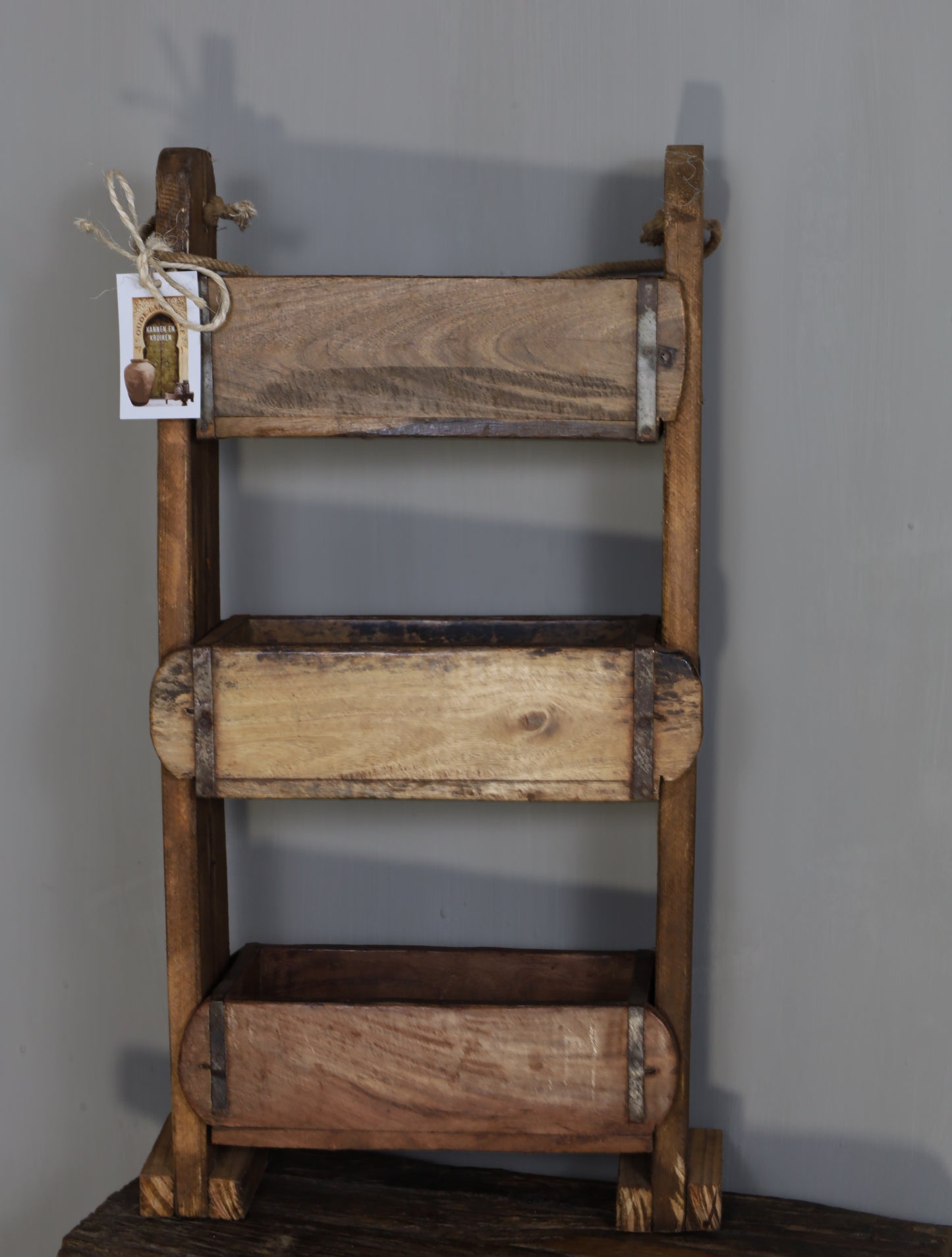 Houten kruiden rek